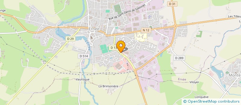 localisation de l'entreprise ERNEE OPTIC à ERNEE