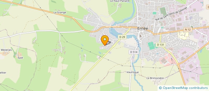 localisation de l'entreprise ERNEENNE FUTSAL CLUB  ERNEE