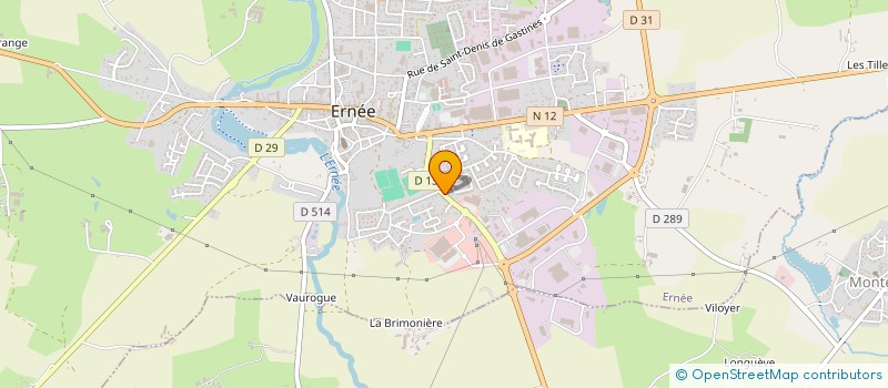 localisation de l'entreprise ERNEENNE TRIATHLON  ERNEE