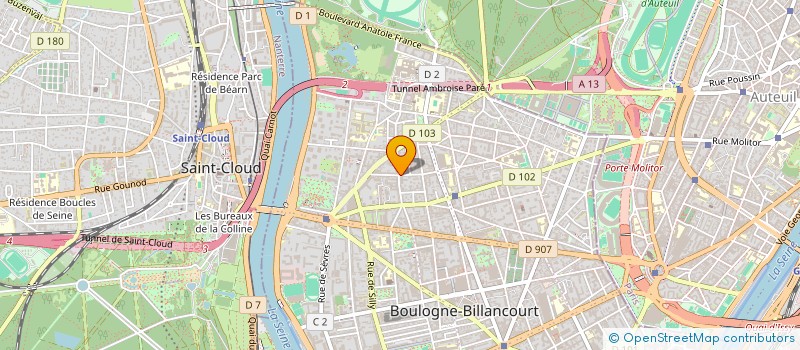 localisation de l'entreprise ERNEST AGENCY à BOULOGNE BILLANCOURT