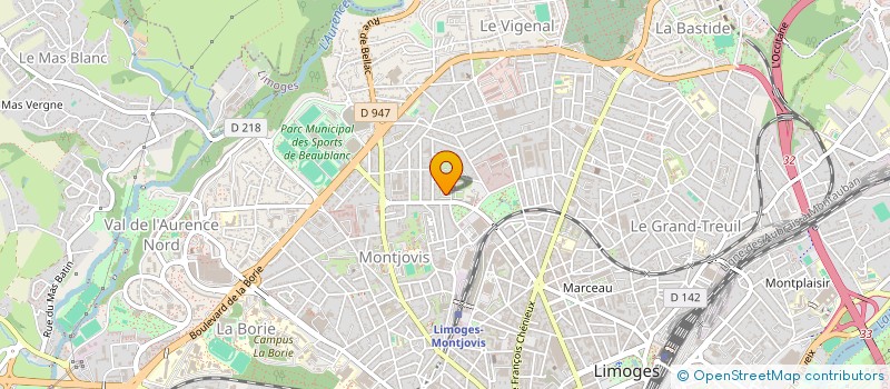 localisation de l'entreprise ERNEST B à LIMOGES