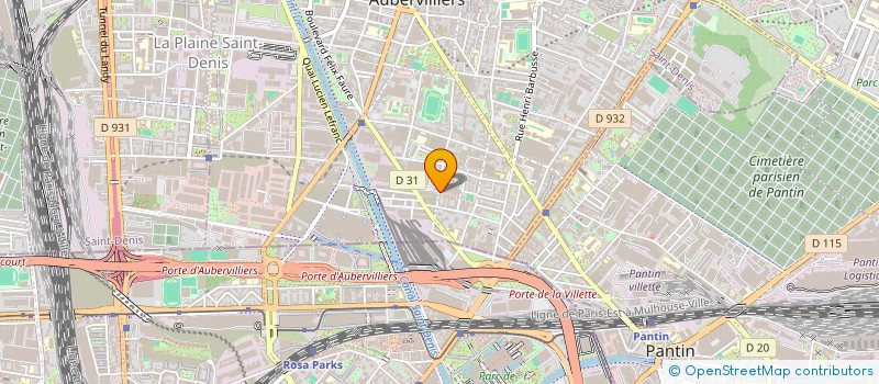 localisation de l'entreprise ERNEST CIRCUIT-COURT RESTAURATION  AUBERVILLIERS