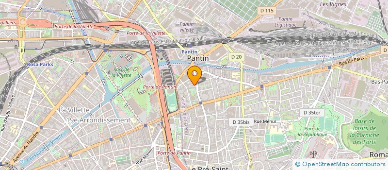localisation de l'entreprise ERNEST & VALENTIN PANTIN à PANTIN