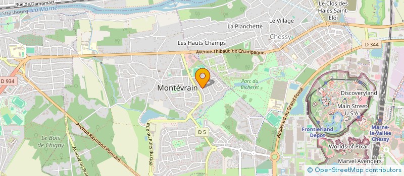 localisation de l'entreprise ERNO  MONTEVRAIN