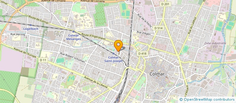 localisation de l'entreprise ERNY JEAN JACQUES S A R L  COLMAR