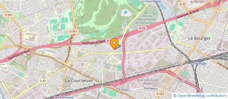 localisation de l'entreprise ERO BAT à LA COURNEUVE