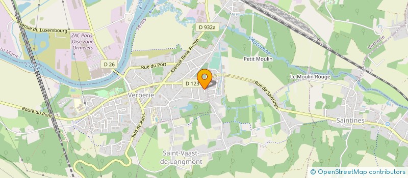 localisation de l'entreprise ERODE à VERBERIE