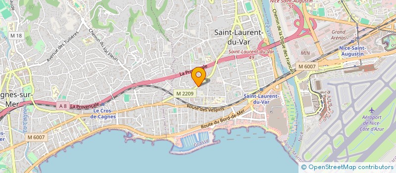 localisation de l'entreprise EROIN PRODUCTIONS à SAINT-LAURENT-DU-VAR
