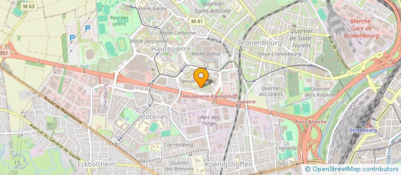 localisation de l'entreprise EROLEC à STRASBOURG