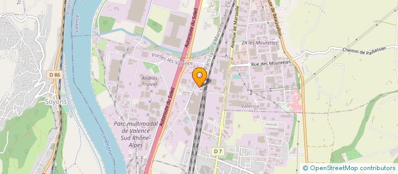 localisation de l'entreprise EROLIS  PORTES LES VALENCE