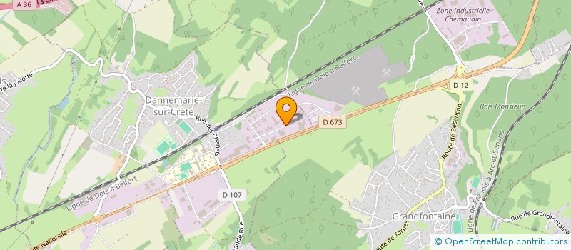 localisation de l'entreprise EROMECA à DANNEMARIE-SUR-CRETE