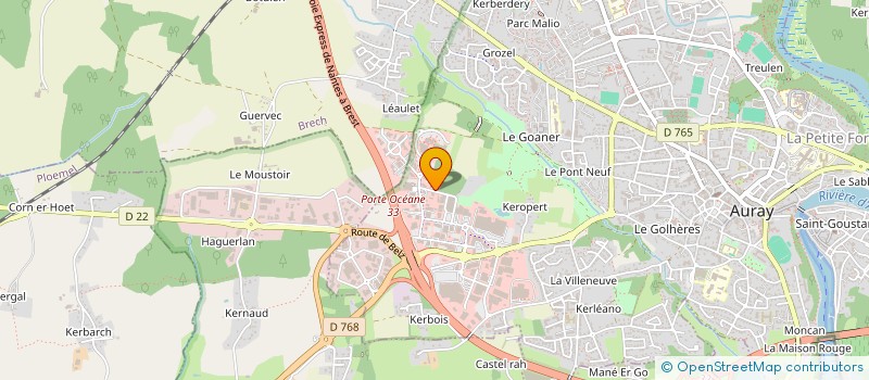 localisation de l'entreprise EROMSTEEL à AURAY