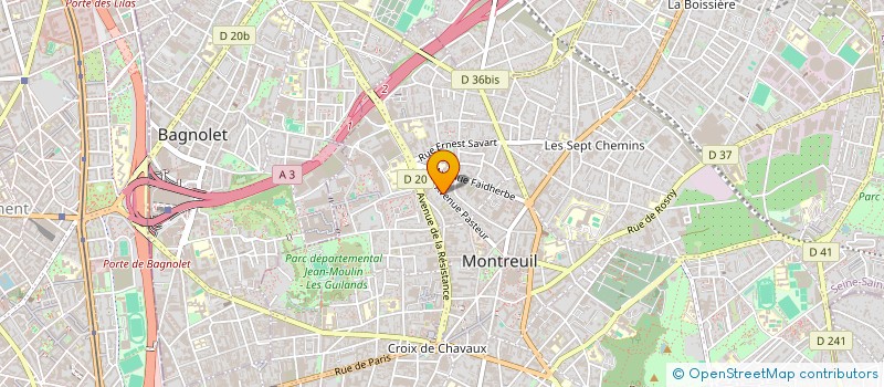 localisation de l'entreprise ERP FERLLAO à MONTREUIL