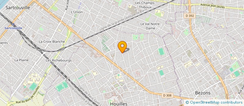 localisation de l'entreprise ERP PARTNERS  HOUILLES