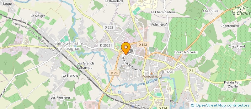 localisation de l'entreprise ERPC  JONZAC