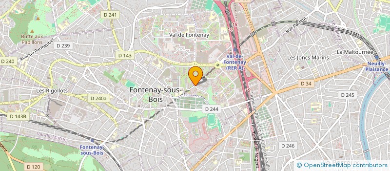 localisation de l'entreprise ERPECA à FONTENAY-SOUS-BOIS