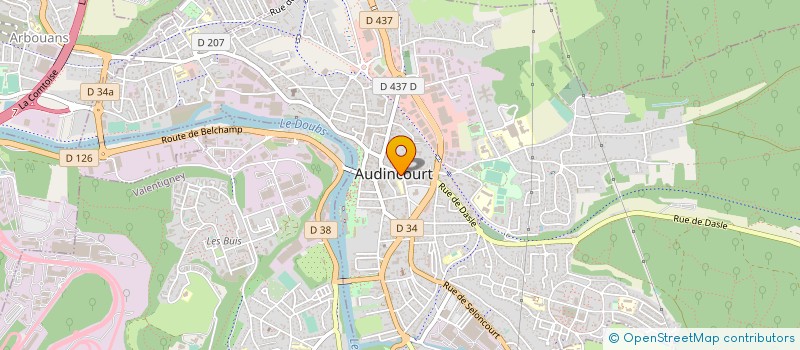 localisation de l'entreprise ERPHI 2  AUDINCOURT