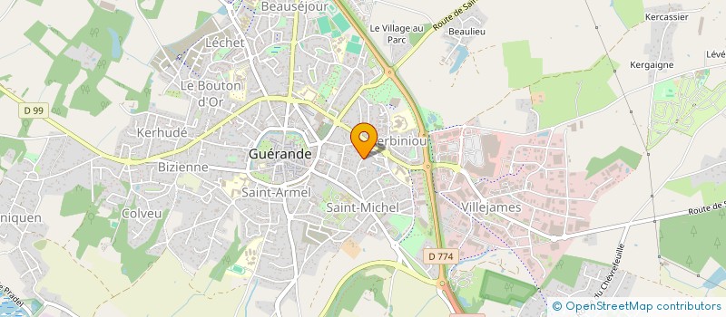 localisation de l'entreprise ERPHI  GUERANDE