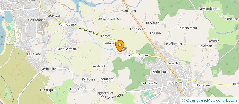 localisation de l'entreprise ERRA  ERDEVEN