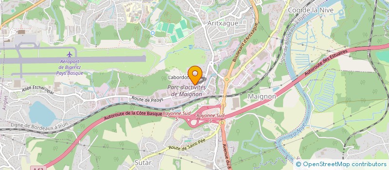localisation de l'entreprise ERRAMUZPE AUTOMOBILES à ANGLET