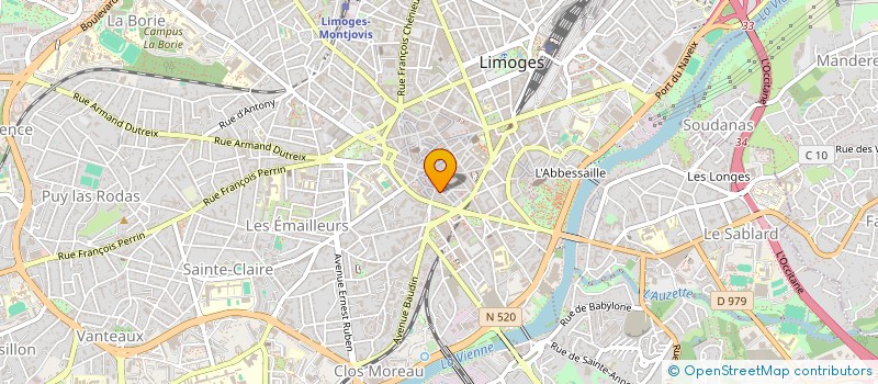 localisation de l'entreprise ERRANCE à LIMOGES