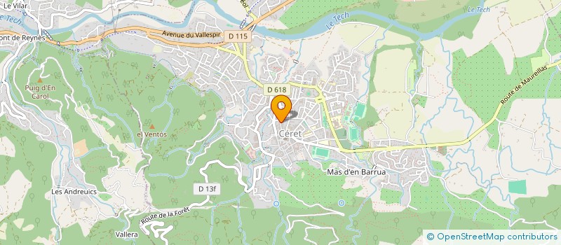 localisation de l'entreprise ERRE à CERET