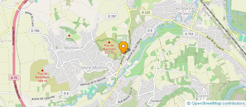 localisation de l'entreprise ERRG  VEYRE-MONTON