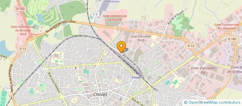 localisation de l'entreprise ERRI à CHOLET