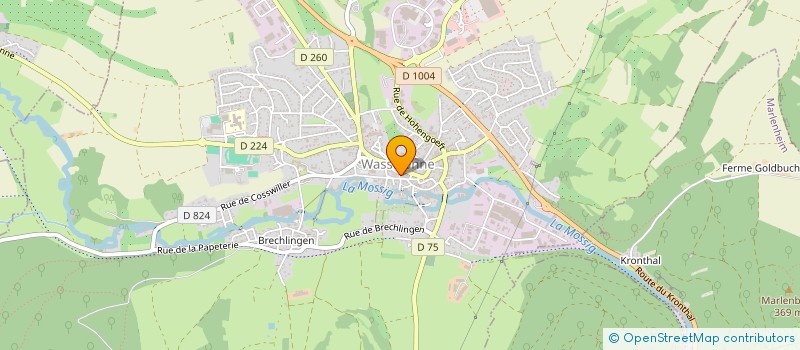 localisation de l'entreprise ERS HOLDING  WASSELONNE