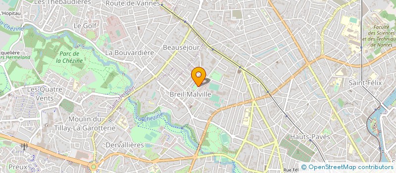 localisation de l'entreprise ERSA à NANTES