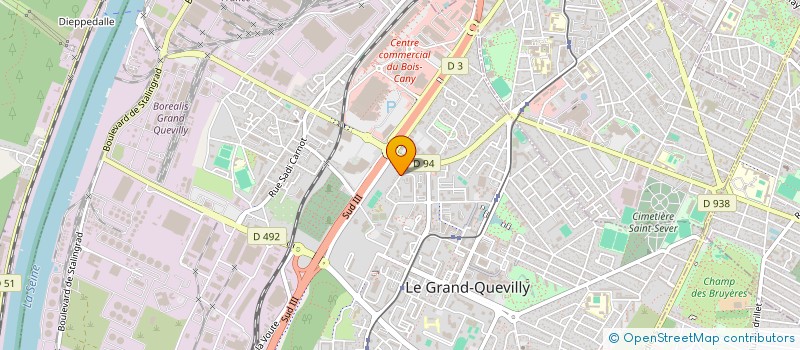 localisation de l'entreprise ERSA  LE GRAND-QUEVILLY