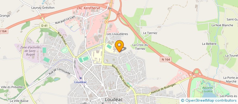 localisation de l'entreprise ERSA à LOUDEAC