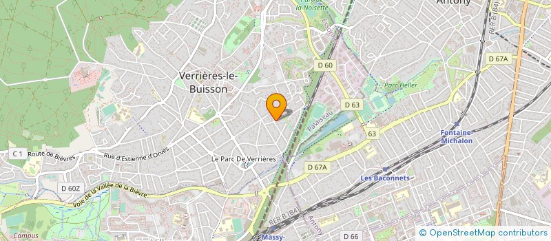 localisation de l'entreprise ERSADIS à VERRIERES-LE-BUISSON
