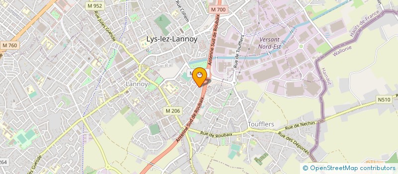 localisation de l'entreprise ERSANNIME  LYS-LEZ-LANNOY