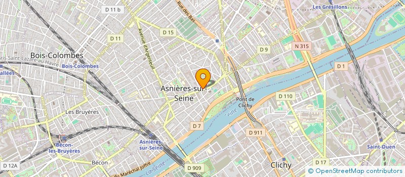 localisation de l'entreprise ERSIN à ASNIERES-SUR-SEINE