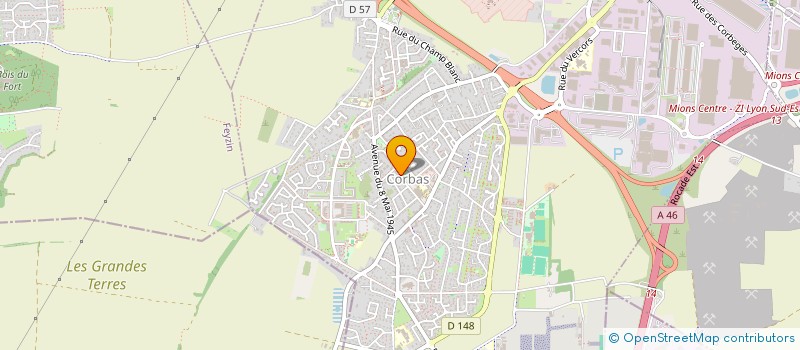 localisation de l'entreprise ERSTAR à CORBAS