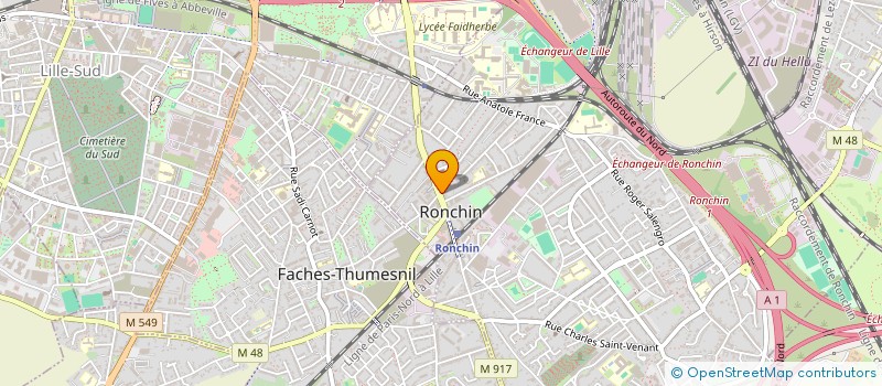 localisation de l'entreprise ERSU à RONCHIN