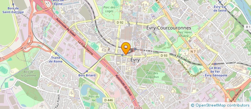 localisation de l'entreprise ERT ASSURANCES  EVRY-COURCOURONNES