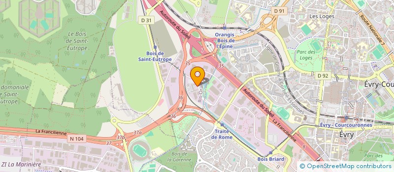 localisation de l'entreprise ERT CLIM  RIS-ORANGIS