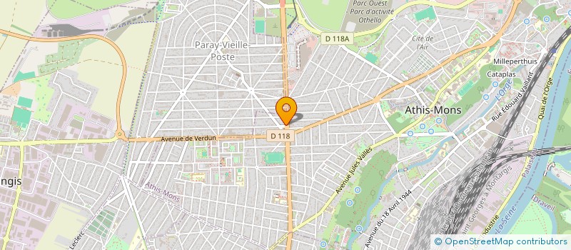 localisation de l'entreprise ERT TRAVAUX PUBLICS à ATHIS-MONS