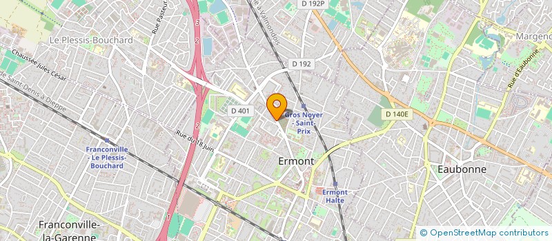 localisation de l'entreprise ERTISOL à ERMONT