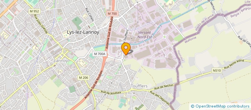 localisation de l'entreprise ERTP POMPES A ANNEAU LIQUIDE à TOUFFLERS