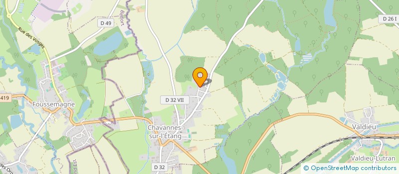 localisation de l'entreprise ERTU?RUL  CHAVANNES-SUR-L'ETANG