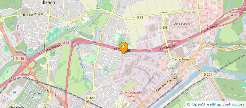 localisation de l'entreprise ERTUC I  ILLZACH