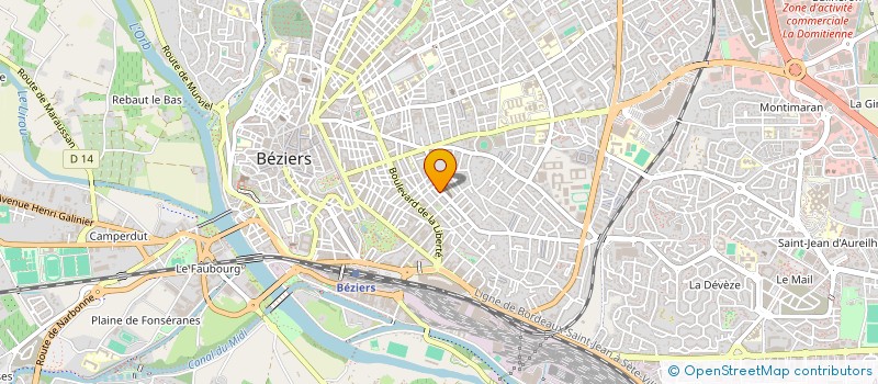 localisation de l'entreprise ERTURK MACONNERIE  BEZIERS