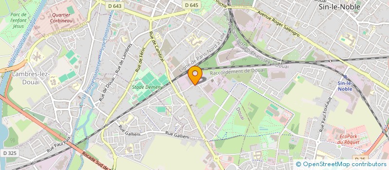 localisation de l'entreprise ERUDIT AUTOMOBILE à DOUAI