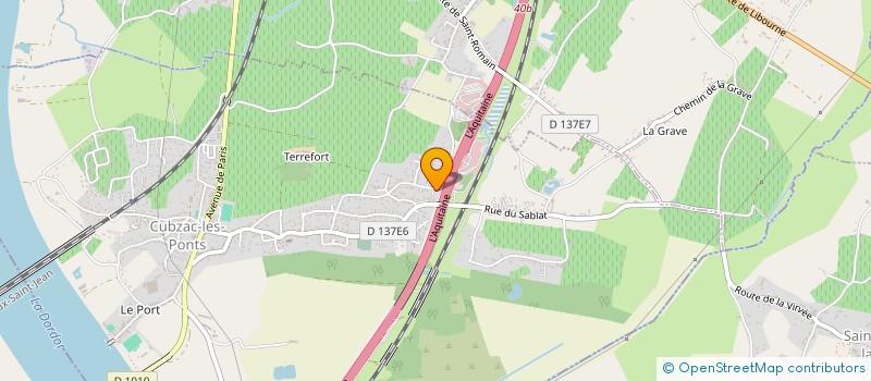 localisation de l'entreprise ERUSTA PATRIMOINE  CUBZAC-LES-PONTS