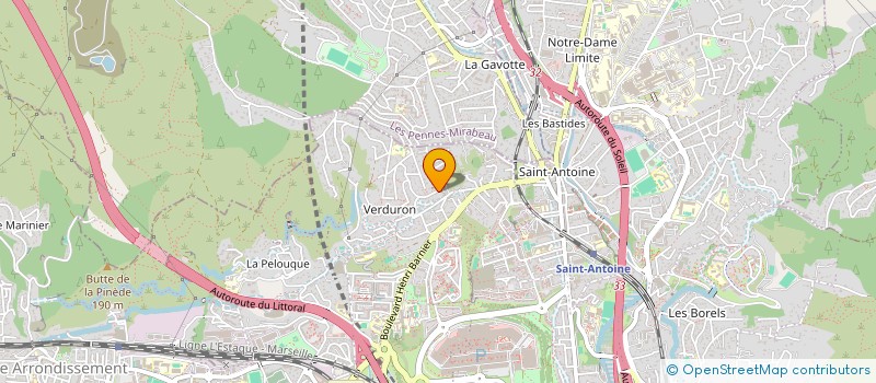 localisation de l'entreprise ERV IMMOBILIER à MARSEILLE