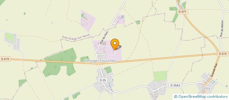 localisation de l'entreprise ERVM  LIMOGES-FOURCHES