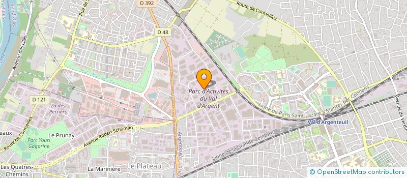 localisation de l'entreprise ERVOR à ARGENTEUIL